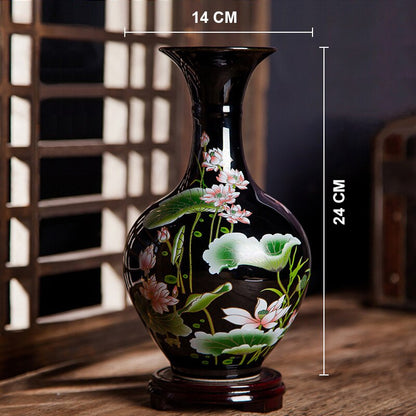 Vase Chinois Noir Porcelaine De Chine Céladon