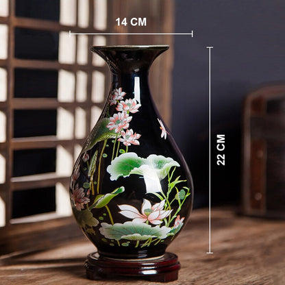 Vase Chinois Noir Céramique Céladon