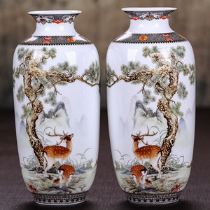 Vase Chinois Porcelaine Blanche Récipient Décoratif