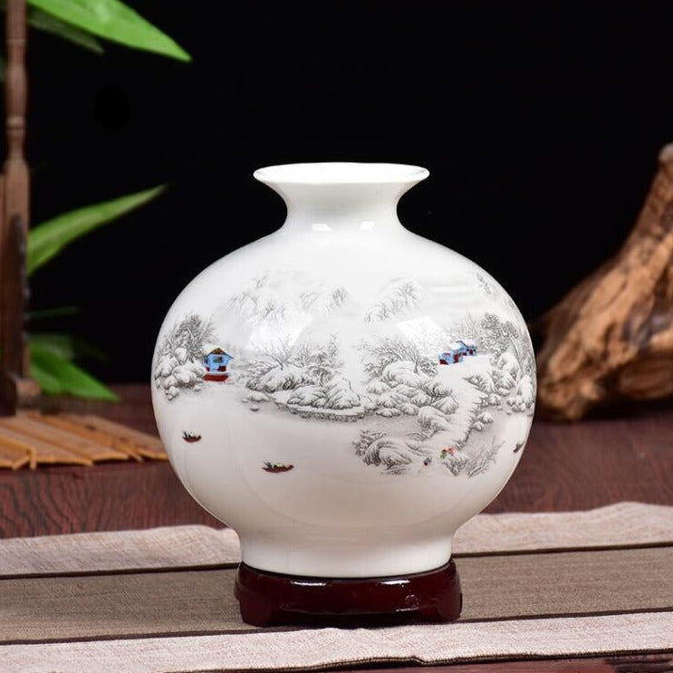 Vase Chinois Rond Porcelaine de Chine