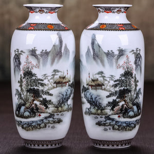 Vase Décor Chinois Terre Cuite