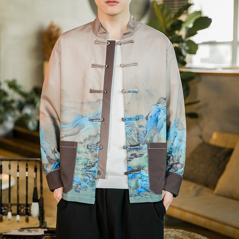 Veste Chinoise À Motif