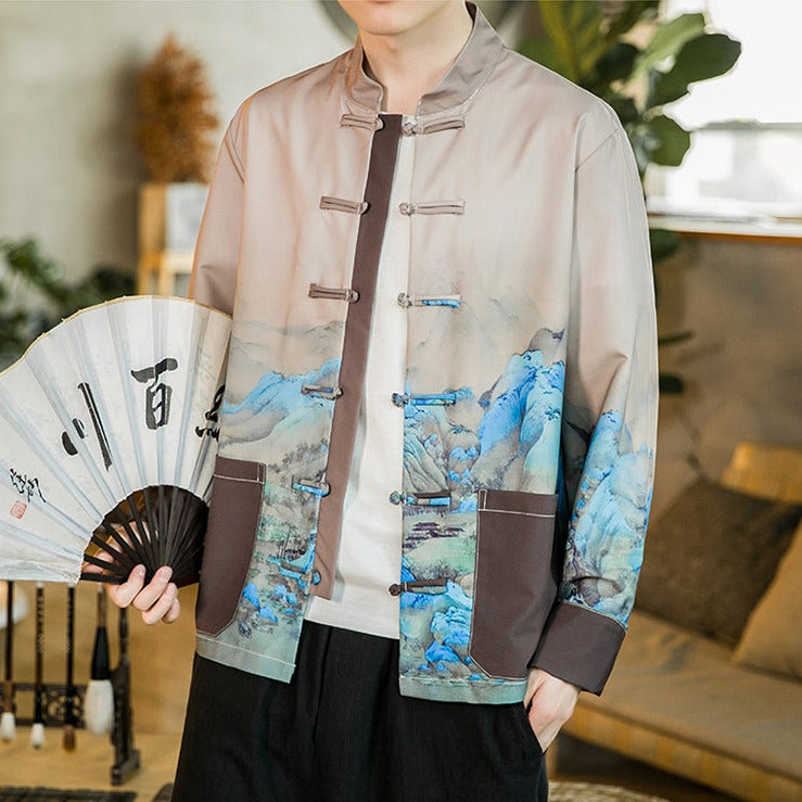 Veste Chinoise À Motif