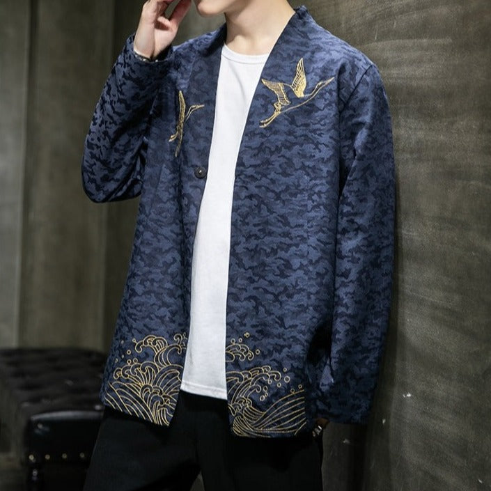 Veste Chinoise Bleu Marine