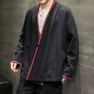 Veste Chinoise Homme Coton Soyeuse