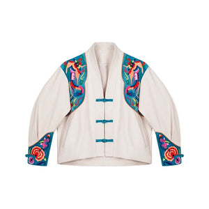 Veste Inspiration Chinoise Avec Manches Longues