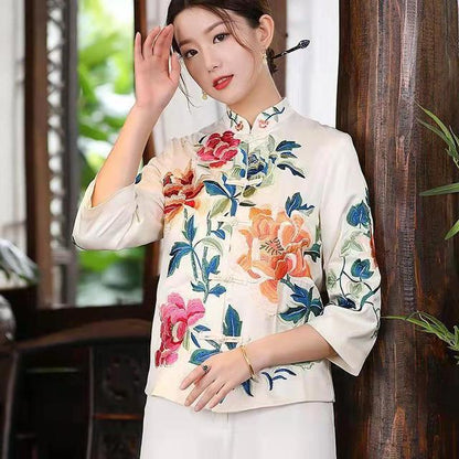 Veste Style Chinois Femme